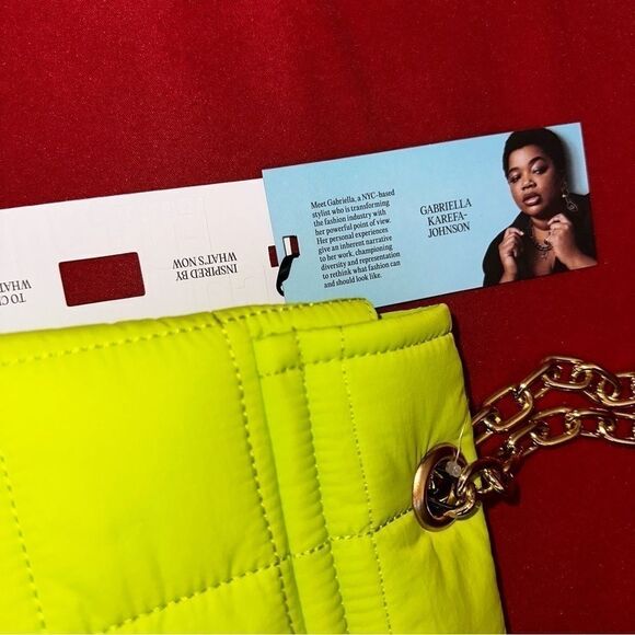 NWT FUTURE COLLECTIVE WITH GABRIELLA KAREFA-JOHNSON
Crossbody Bag W/ Gold Chain - Picture 9 of 11